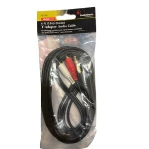 RadioShack Black Y-Adapter Audio Cable